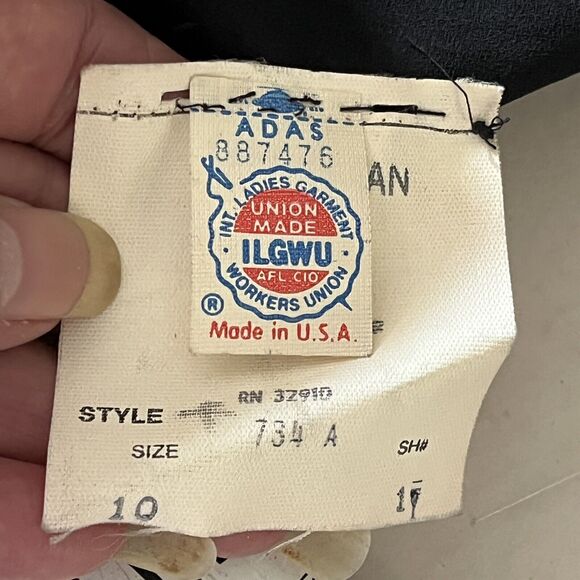 Michael Maiello For Pat Richards SZ 10 Black Dress Loose Flapper Cocktail Party - Picture 13 of 13